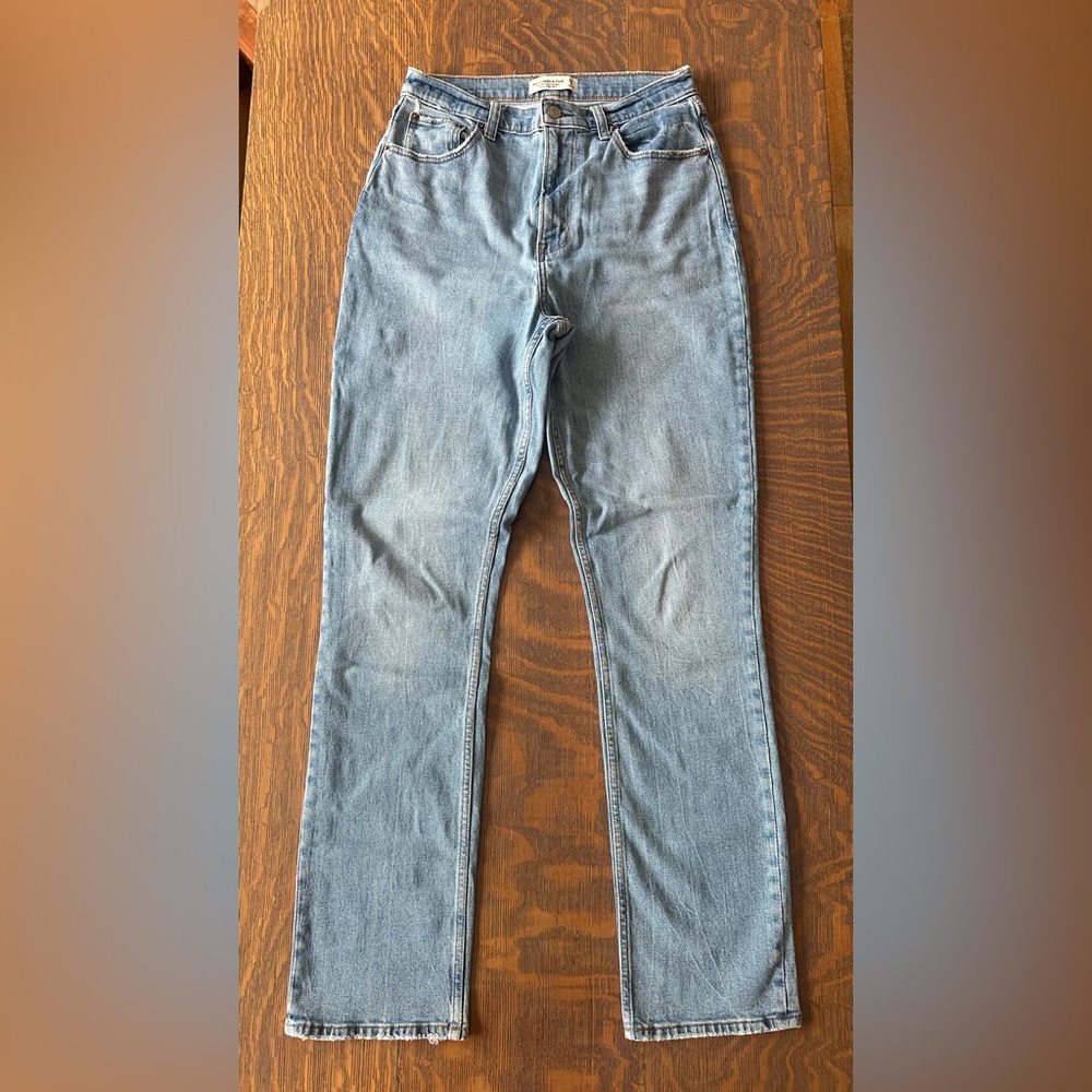 Abercrombie 90’s Slim Straight Jean Ultra High Rise 29 / 8L long Curve Love